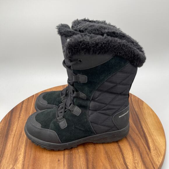 Columbia Ice Maiden II Boots Womens Size 7 Black Lace-Up Snow Comfort Winter - Picture 3 of 9